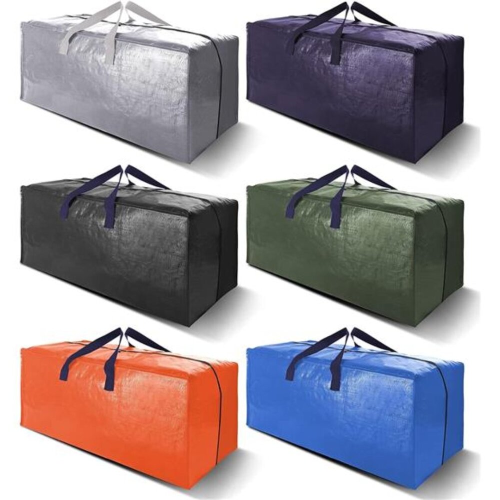 Heavy Duty Extra Large Moving Bags W/Backpack Straps - Strong Handles & Zippers